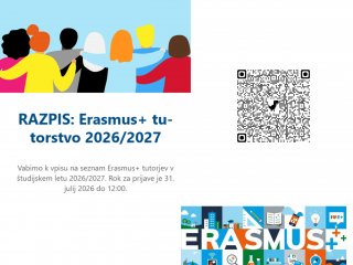 Erasmus+ tutorstvo za tuje &scaron;tudente 2026/2027