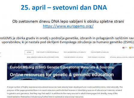 25. april – svetovni dan DNA