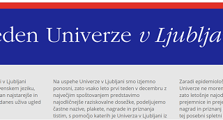 Ob tednu Univerze v Ljubljani tudi številni nagrajenci UL Medicinske fakultete