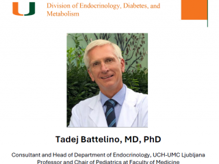 Prof. dr. Tadej Battelino v ugledni družbi gostujočih profesorjev Univerze v Miamiju, Miller School of Medicine