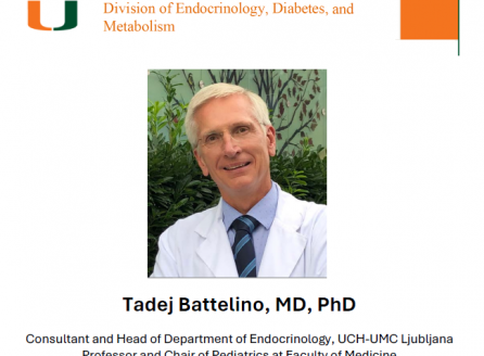 Prof. dr. Tadej Battelino v ugledni družbi gostujočih profesorjev Univerze v Miamiju, Miller School of Medicine