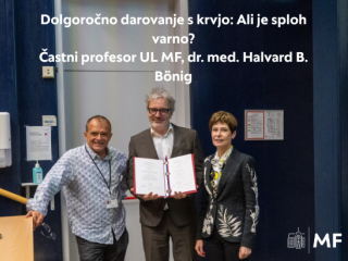 Častni profesor UL MF, dr. med. Halvard B. Bönig: Dolgoročno darovanje s krvjo: Ali je sploh varno?