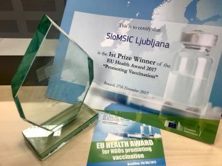 Projekt Imuno je prejel 1. nagrado Evropske komisije za nevladne organizacije na področju zdravja - cepljenje