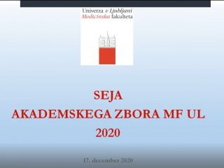 Slavnostna seja Akademskega zbora in dosežki UL Medicinske fakultete v letu 2020